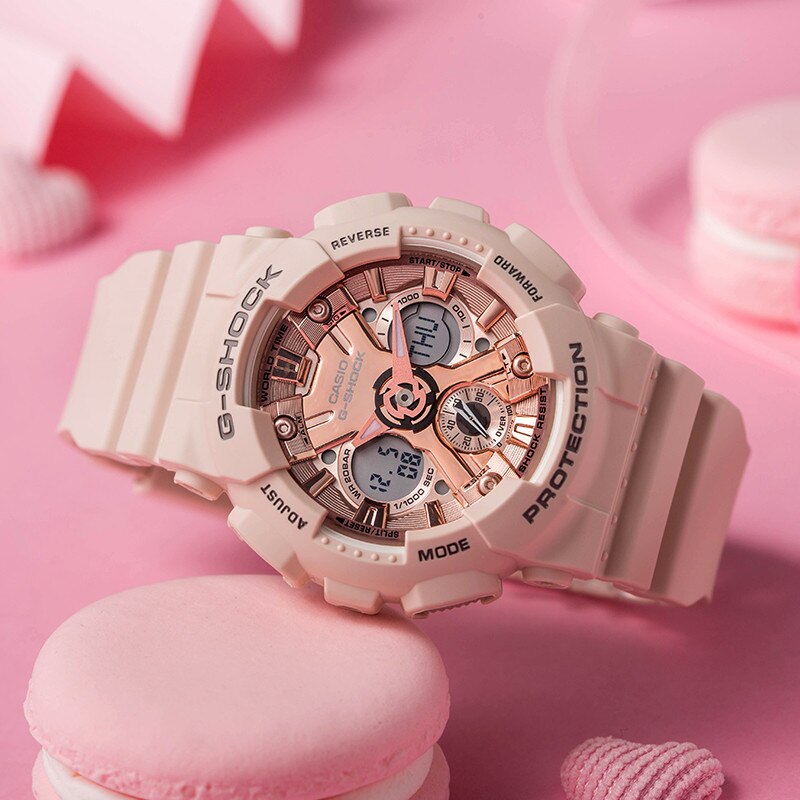 RELOJ ANÁLOGO DIGITAL PARA MUJER CASIO G-SHOCK GMA-S120MF-4ADR - ROSADO