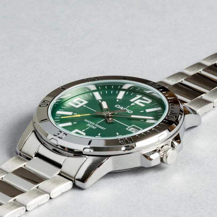 RELOJ PARA HOMBRE CASIO MTP-VD01D-3BVUDF -VERDE
