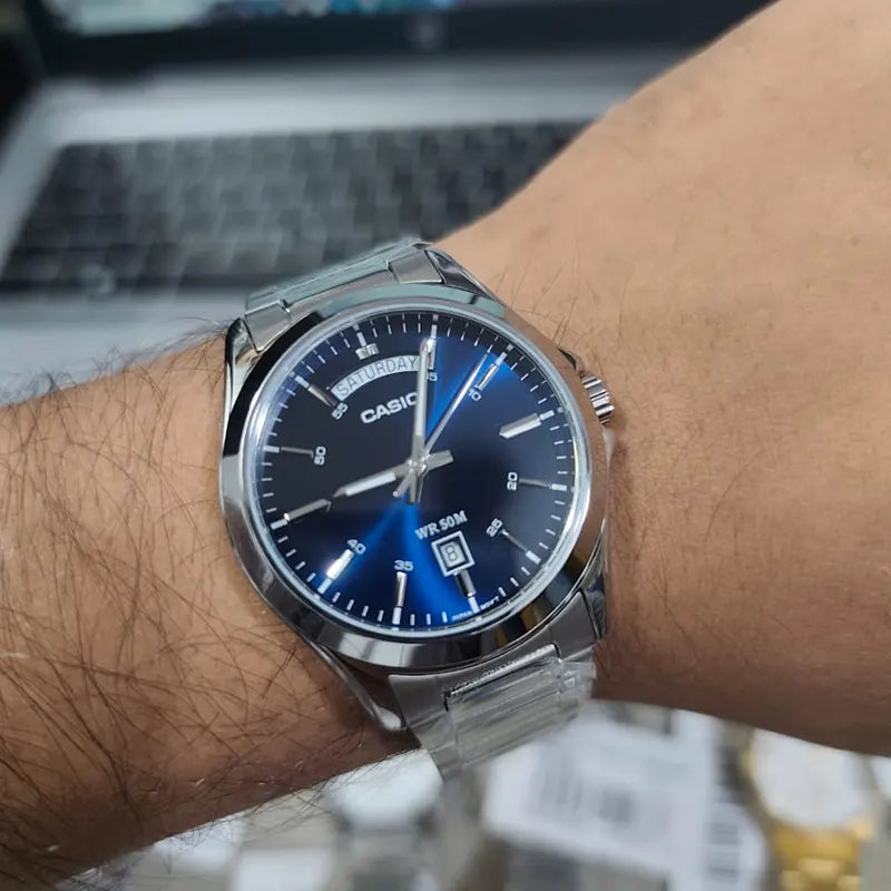 RELOJ PARA HOMBRE CASIO MTP-1370D-2A2VDF - AZUL