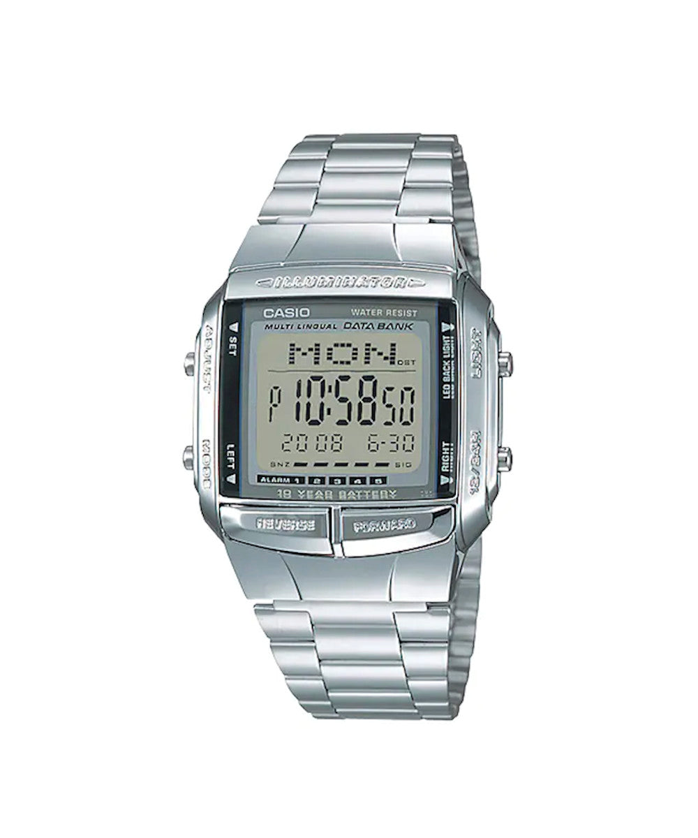 RELOJ CASIO VINTAGE DB-360-1ADF -PLATEADO