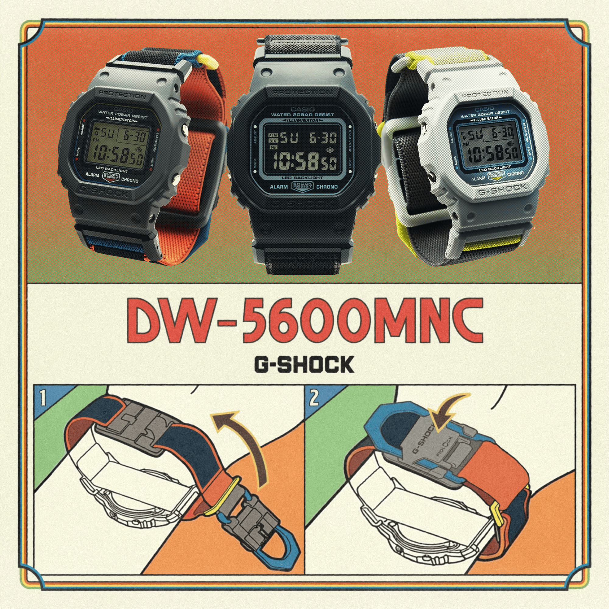 RELOJ CASIO G-SHOCK DW-5600MNC-8A2DR - GRIS