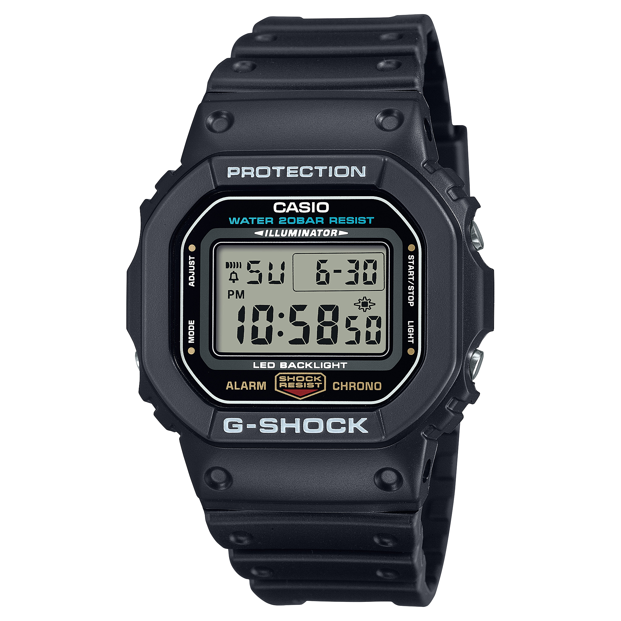RELOJ DIGITAL PARA HOMBRE CASIO G-SHOCK DW-5600UE-1DR - NEGRO
