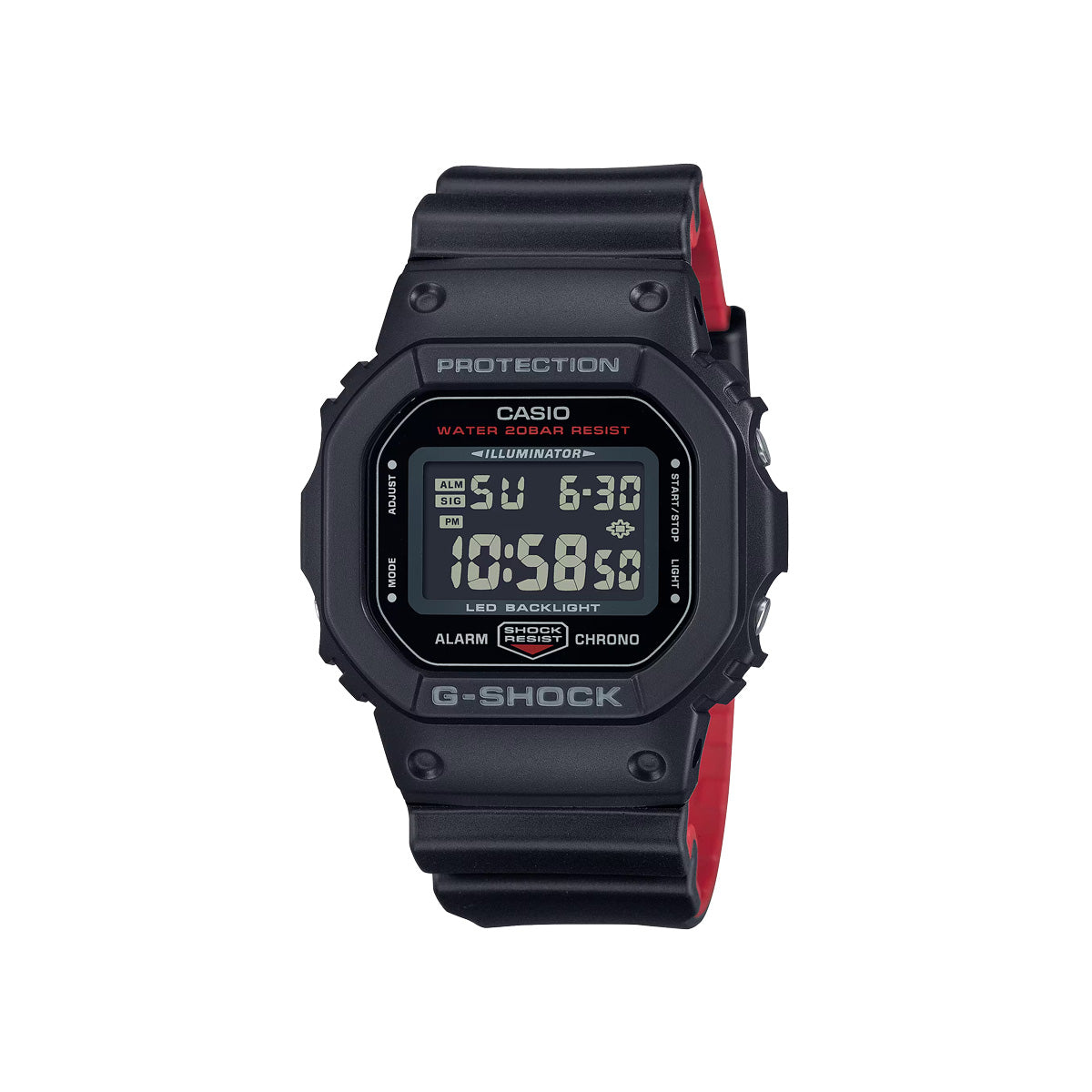 RELOJ DIGITAL PARA HOMBRE CASIO G-SHOCK DW-5600UHR-1DR - NEGRO