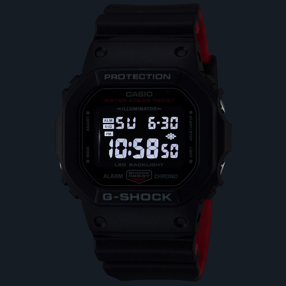 RELOJ DIGITAL PARA HOMBRE CASIO G-SHOCK DW-5600UHR-1DR - NEGRO