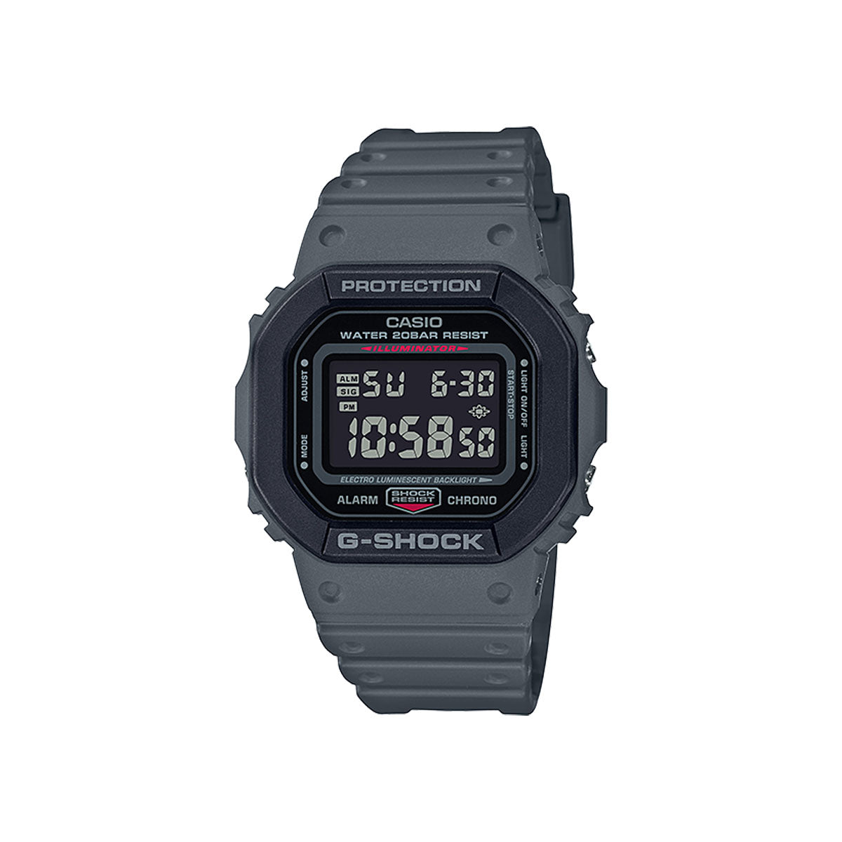 RELOJ DIGITAL PARA HOMBRE CASIO G-SHOCK DW-5610SU-8DR - GRIS