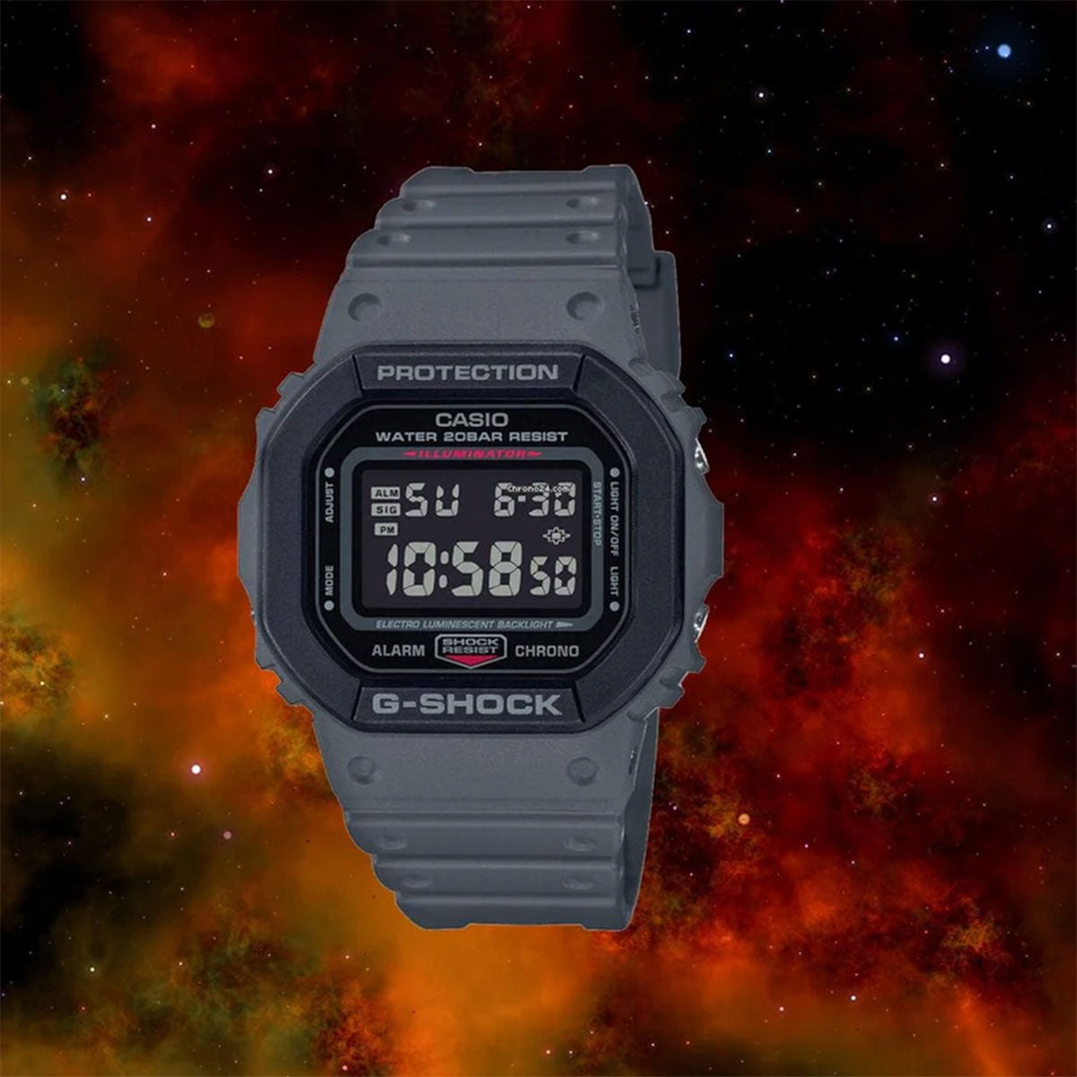 RELOJ DIGITAL PARA HOMBRE CASIO G-SHOCK DW-5610SU-8DR - GRIS