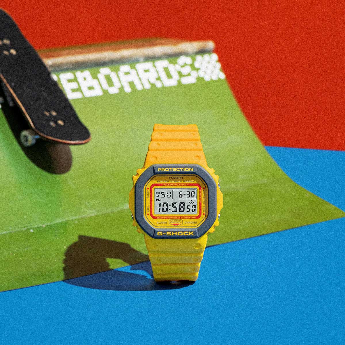 RELOJ DIGITAL PARA HOMBRE CASIO G-SHOCK DW-5610Y-9DR - AMARILLO