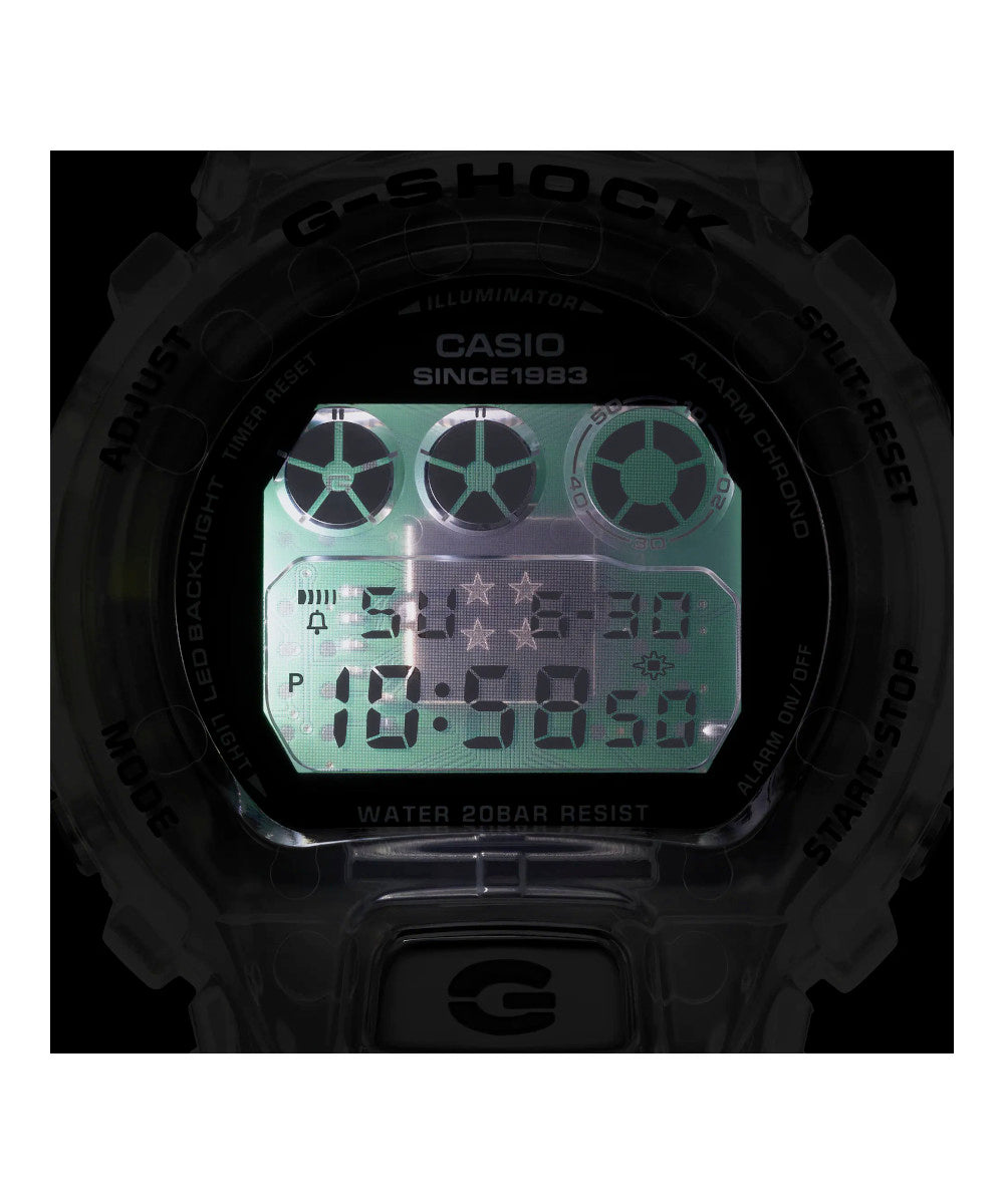 RELOJ DIGITAL PARA HOMBRE CASIO G-SHOCK DW-6940RX-7DR - TRANSPARENTE