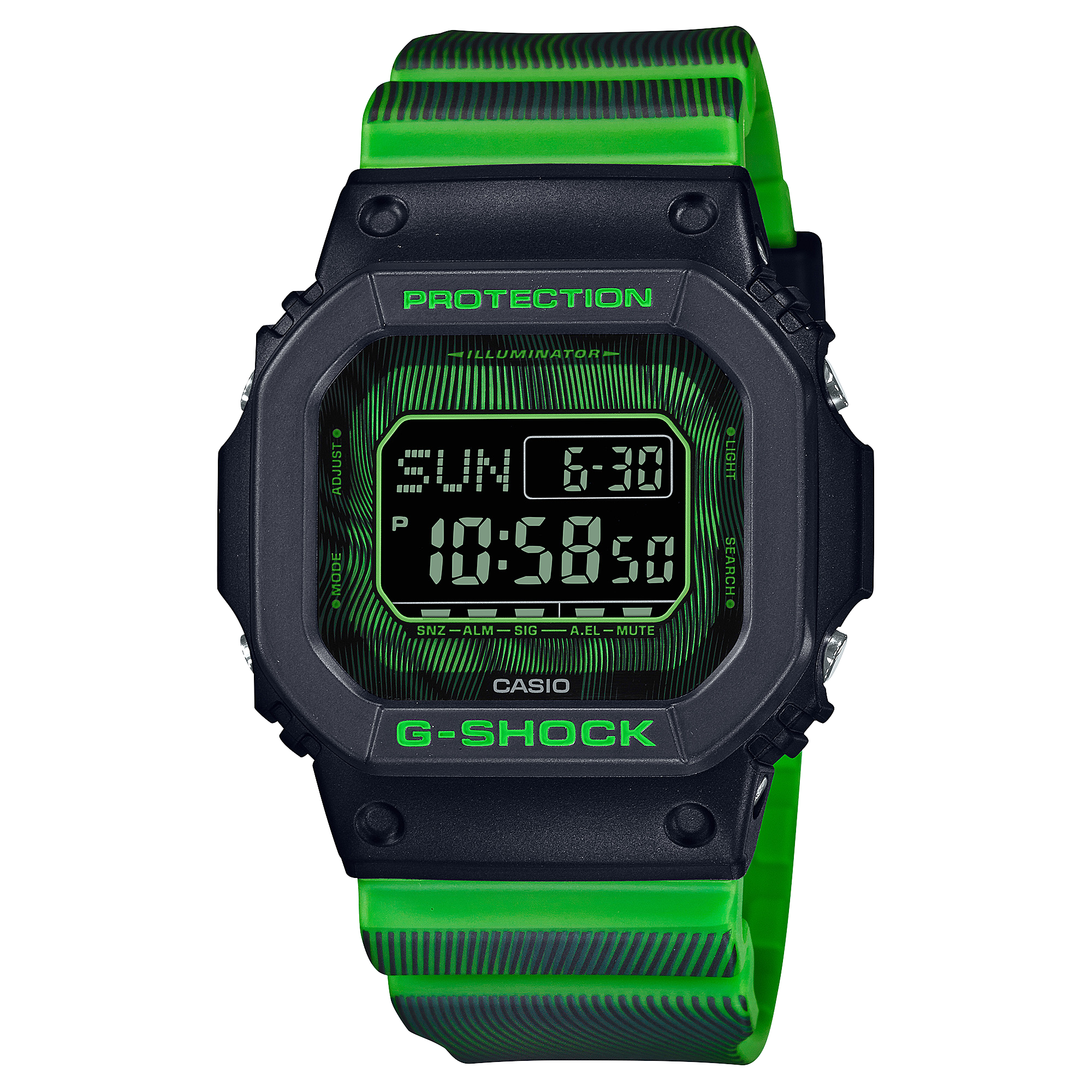 RELOJ DIGITAL PARA HOMBRE CASIO G-SHOCK DW-D5600TD-3DR - VERDE