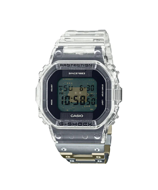 RELOJ DIGITAL PARA HOMBRE CASIO G-SHOCK DWE-5640RX-7DR - TRANSPARENTE