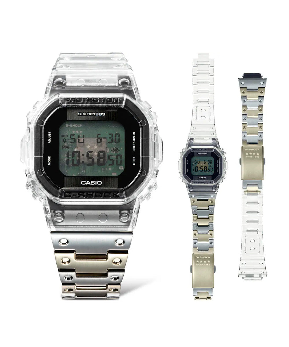 RELOJ DIGITAL PARA HOMBRE CASIO G-SHOCK DWE-5640RX-7DR - TRANSPARENTE