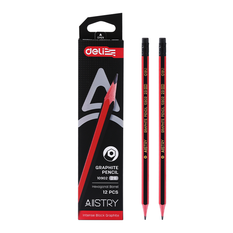 Lapiz grafito madera DELI 2B x12 unidades