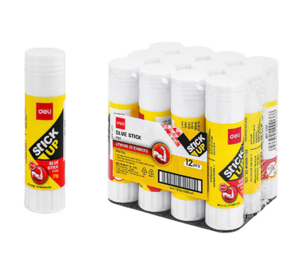Pegante barra 21gr DELI Color blanco x12 unidades