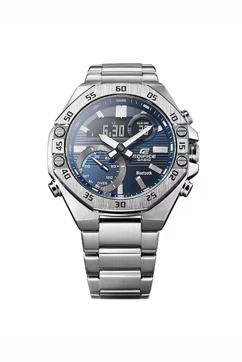 RELOJ ANALÓGICO-DIGITAL PARA HOMBRE CASIO EDIFICE ECB-10D-2ADF - PLATEADO