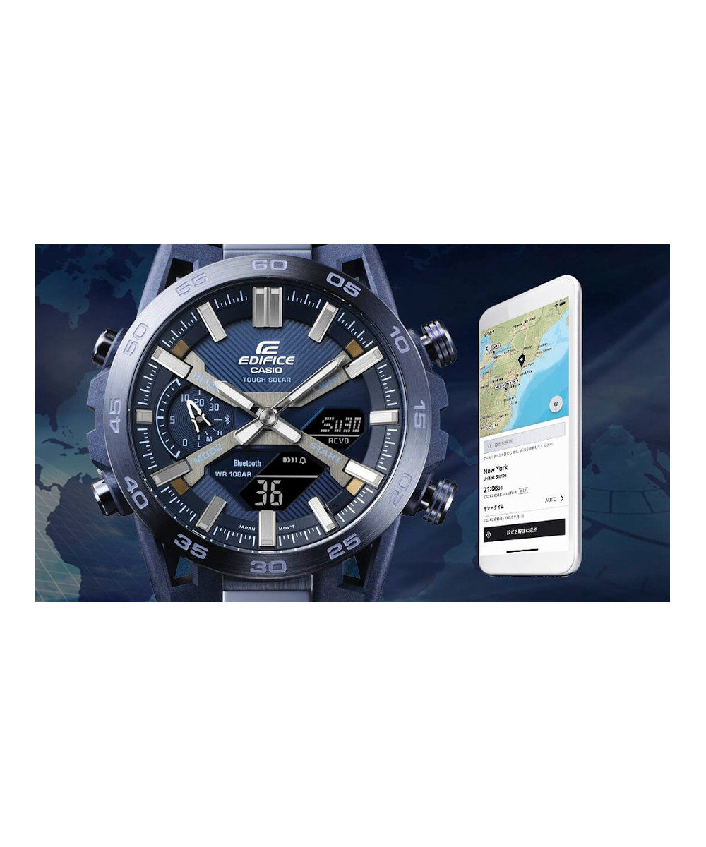 RELOJ PARA HOMBRE CASIO EDIFICE ECB-2000CB-2ADF -AZUL