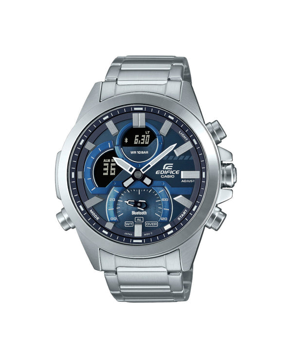 RELOJ ANALÓGICO-DIGITAL PARA HOMBRE CASIO EDIFICE ECB-30D-2ADF - PLATEADO