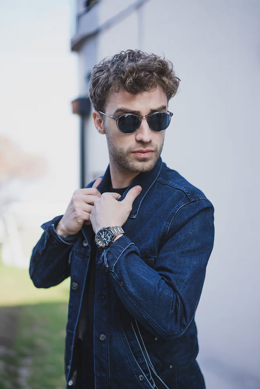 RELOJ ANALÓGICO-DIGITAL PARA HOMBRE CASIO EDIFICE ECB-40DB-1ADF - PLATEADO