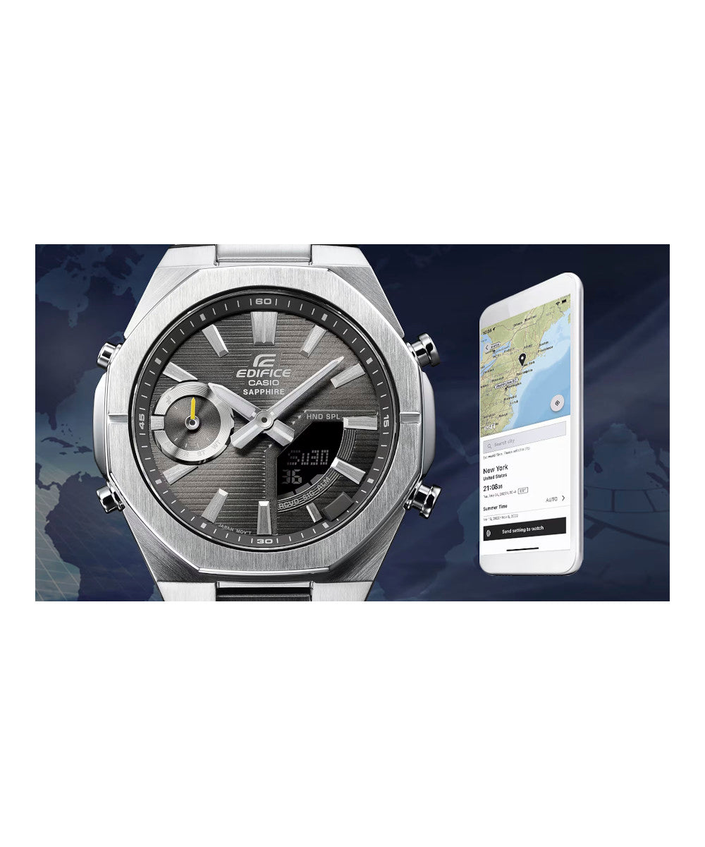 RELOJ PARA HOMBRE CASIO EDIFICE ECB-S10DB-1ADF -NEGRO