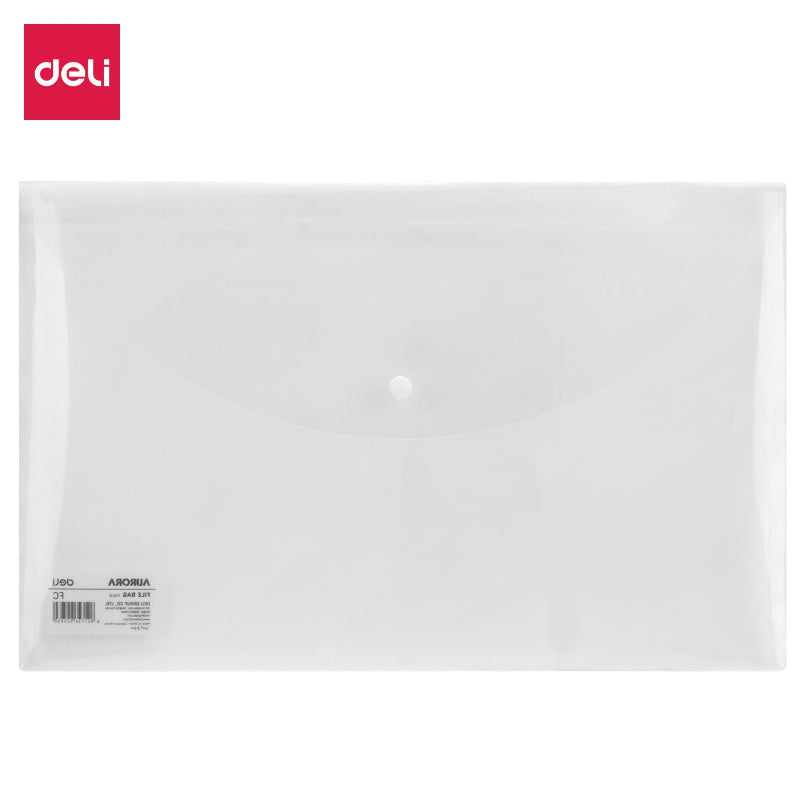 Carpeta transparente DELI tamaño oficio x10 unidades