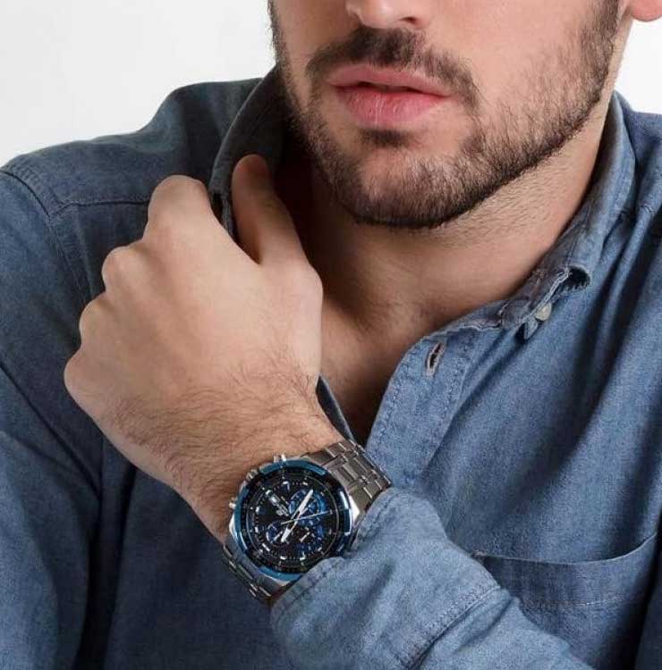 RELOJ ANALÓGICO PARA HOMBRE CASIO EDIFICE EFR-539D-1A2VUDF - PLATEADO