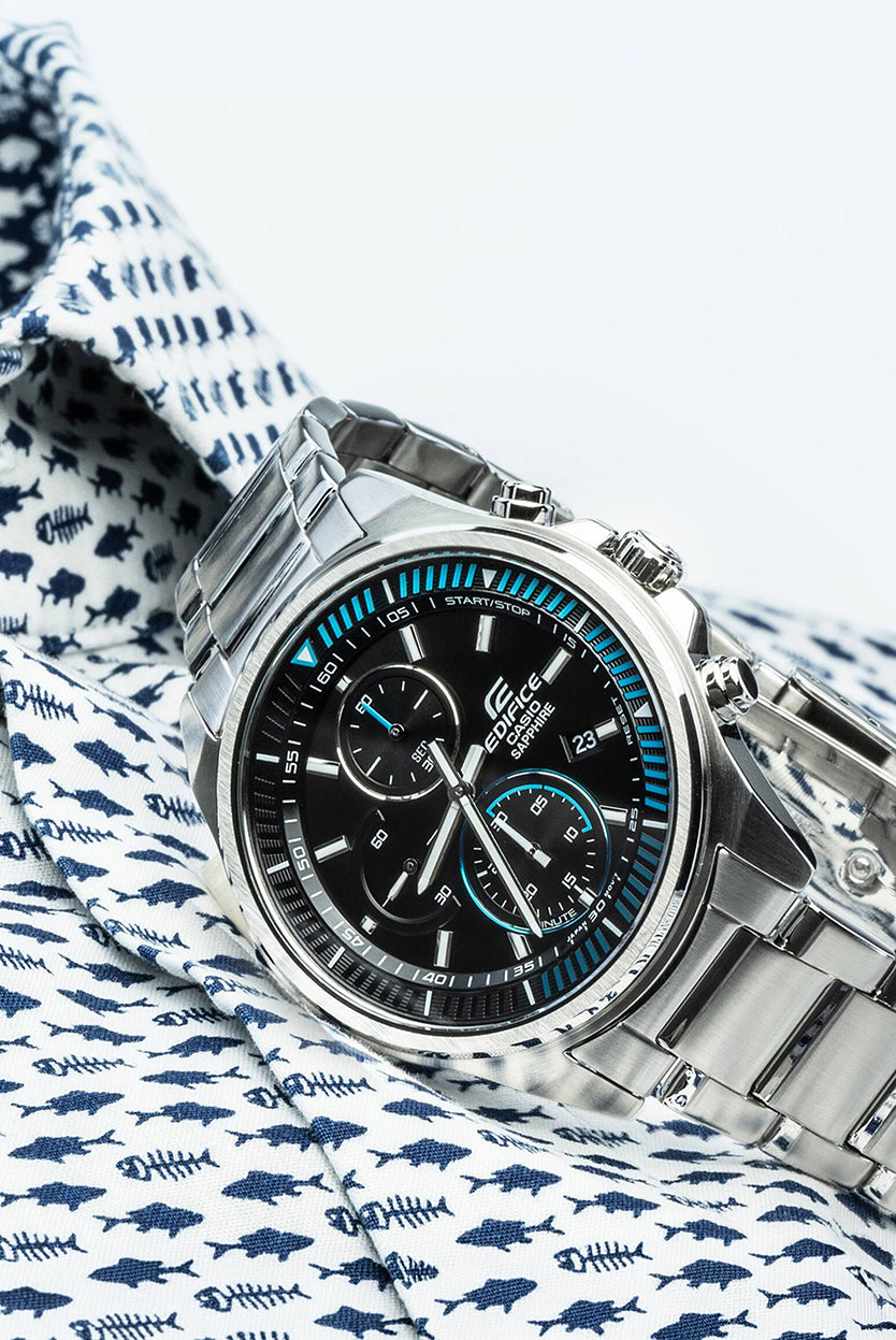 RELOJ ANALÓGICO PARA HOMBRE CASIO EDIFICE EFR-S572D-1AVUDF - PLATEADO