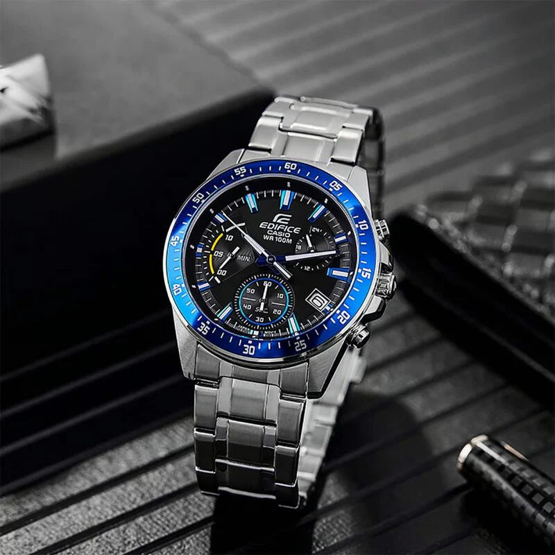 RELOJ ANALÓGICO PARA HOMBRE CASIO EDIFICE EFV-540D-1A2VUDF - PLATEADO