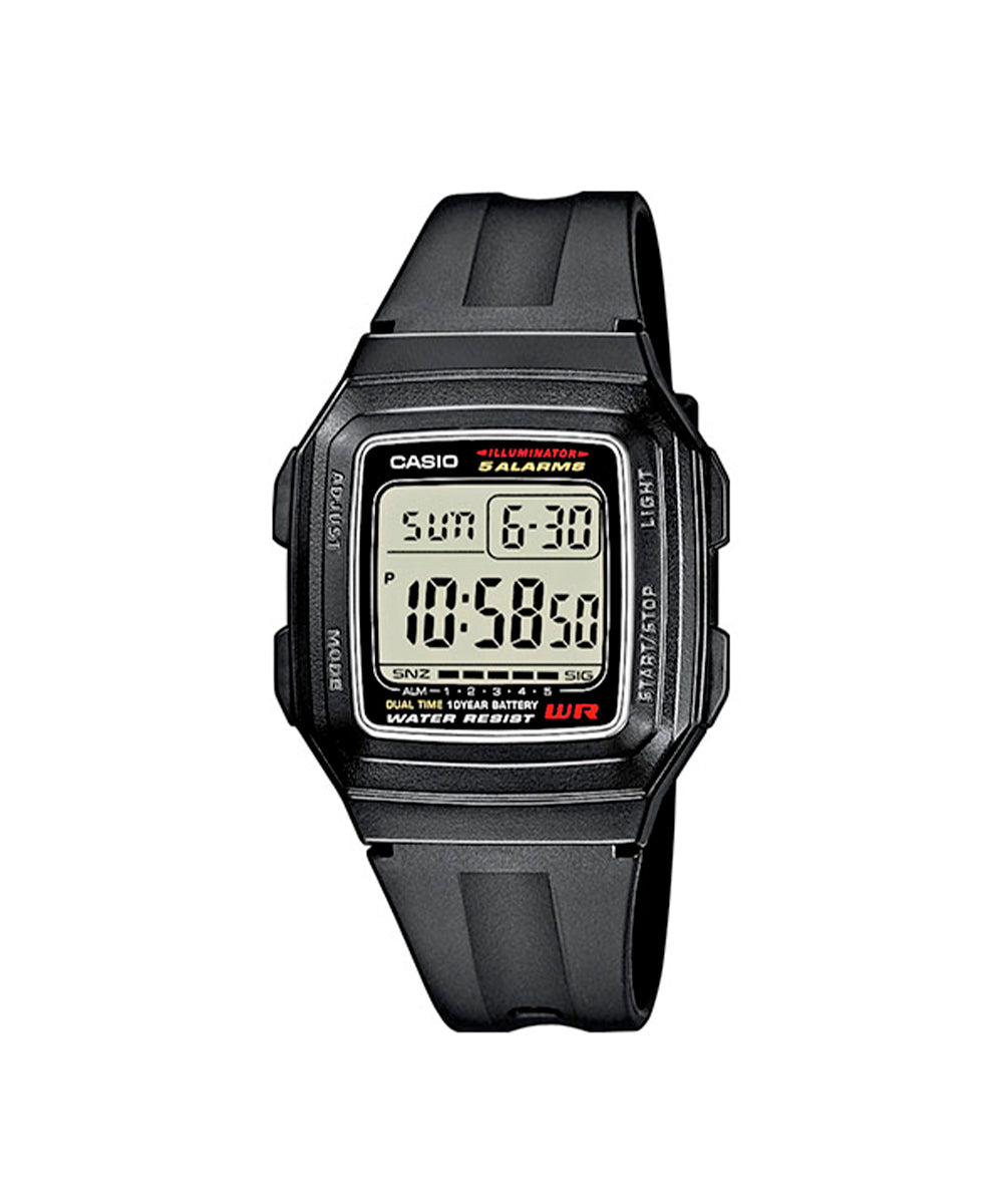 RELOJ CASIO F-201WA-1ADF -NEGRO