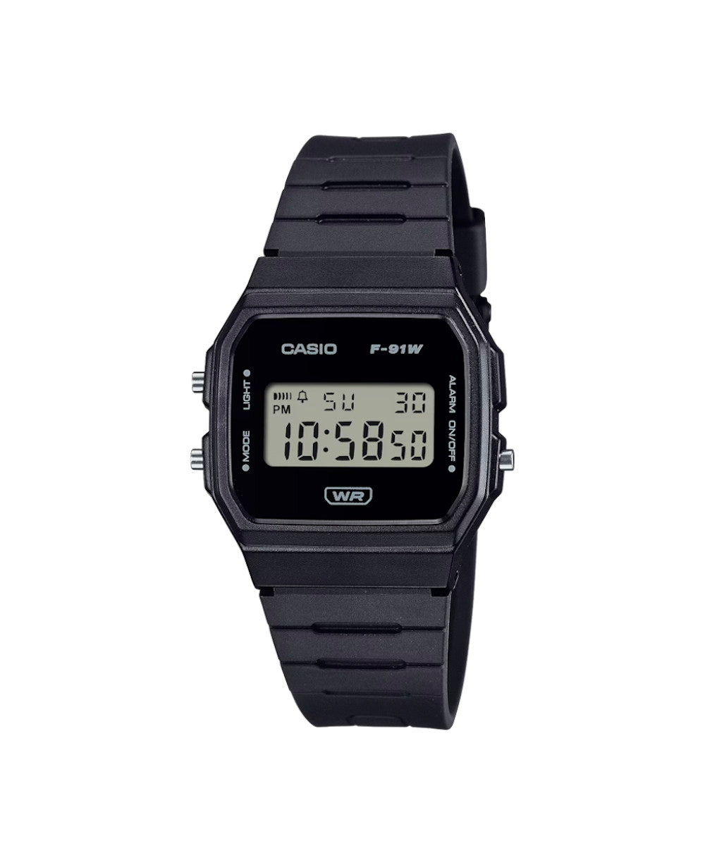 RELOJ CASIO F-91WB-1ADF -NEGRO
