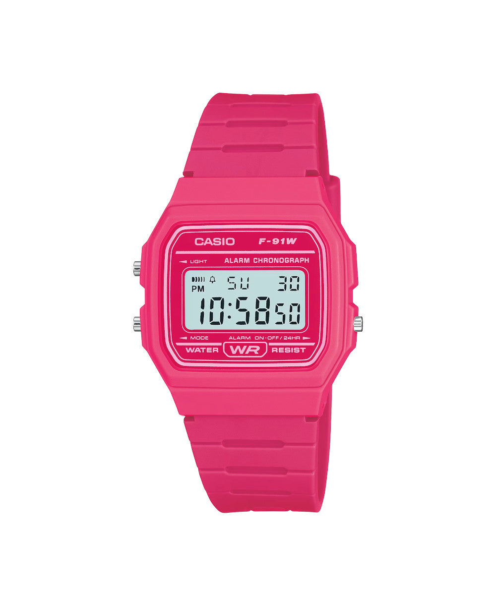RELOJ CASIO F-91WC-4ADF -ROSADO