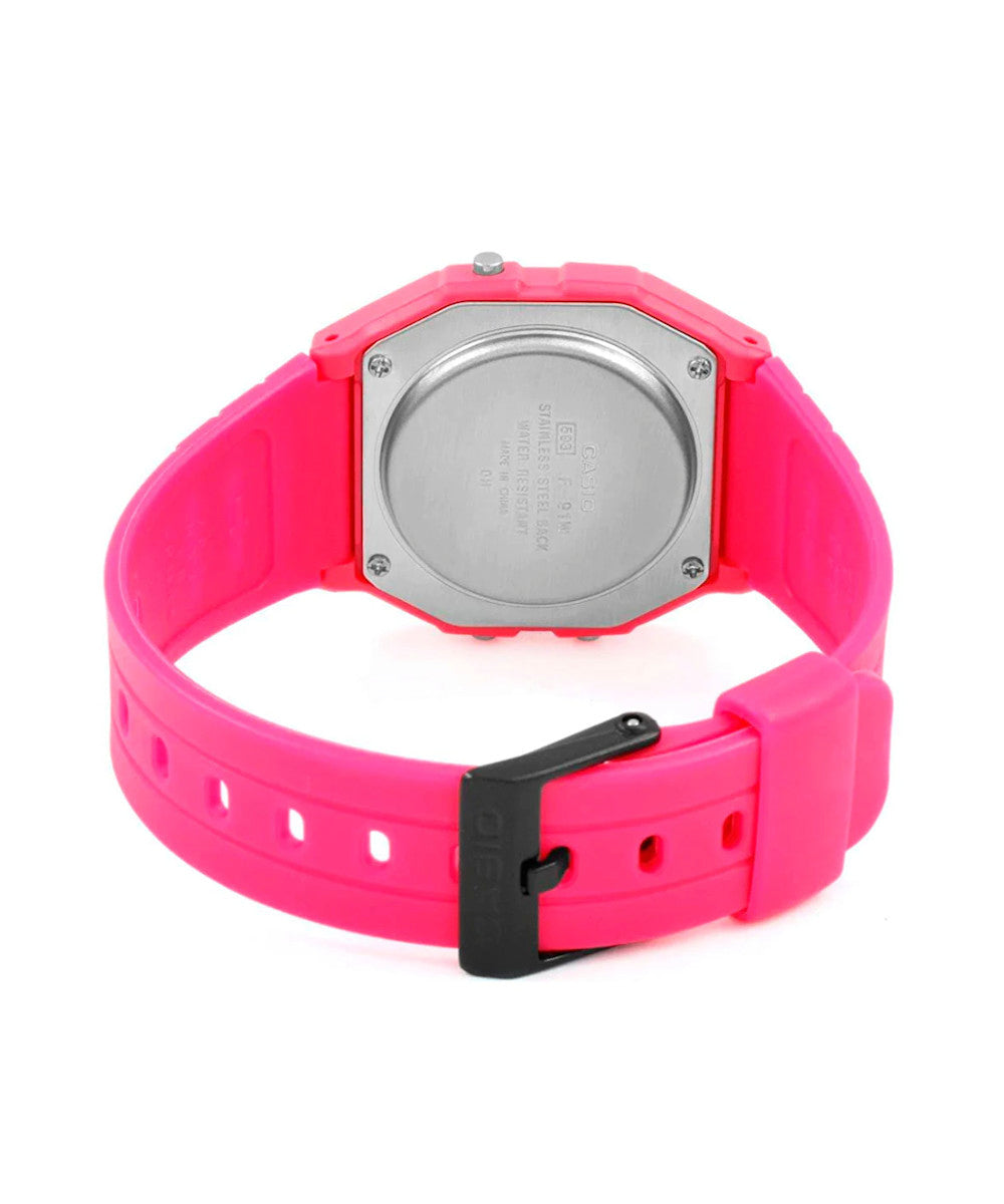 RELOJ CASIO F-91WC-4ADF -ROSADO