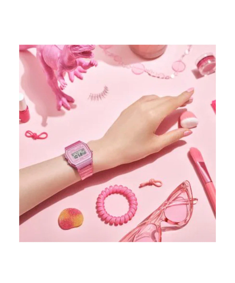 RELOJ CASIO F-91WS-4DF -ROSADO
