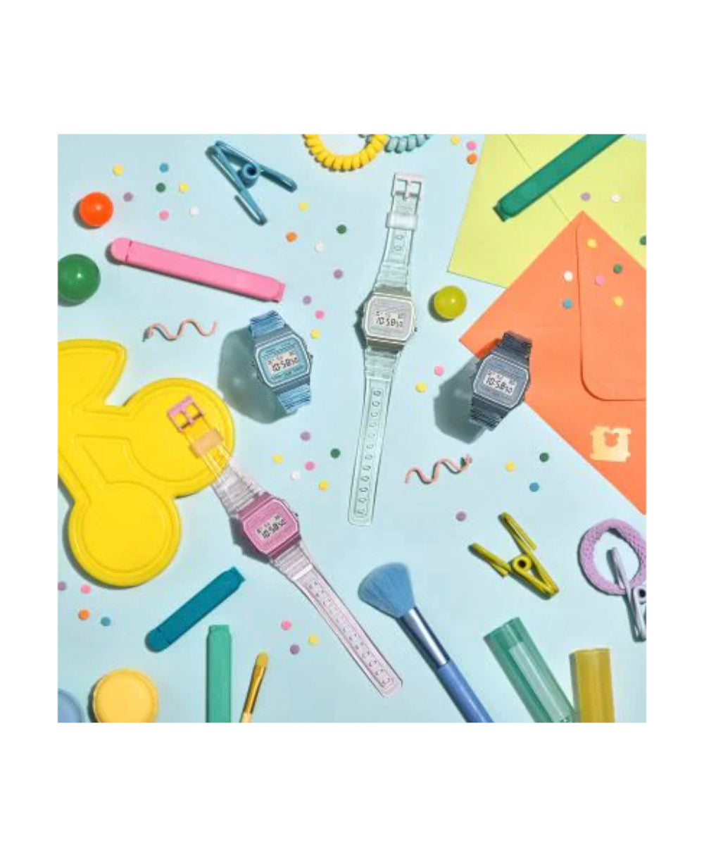 RELOJ CASIO F-91WS-4DF -ROSADO