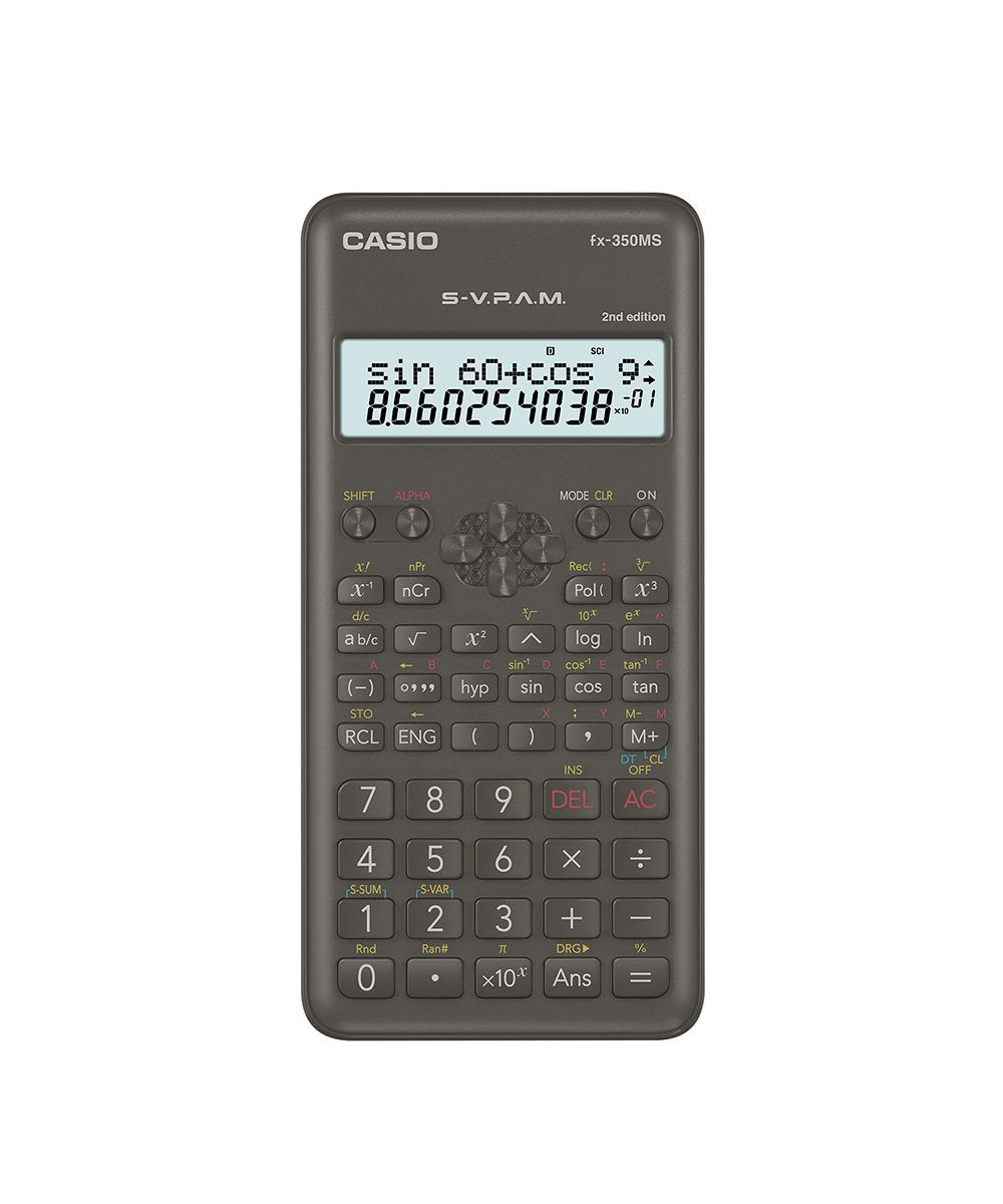 FX-350MS-2-W-DT-F CALCULADORA CASIO ESCUELA Y UNIVERSIDAD