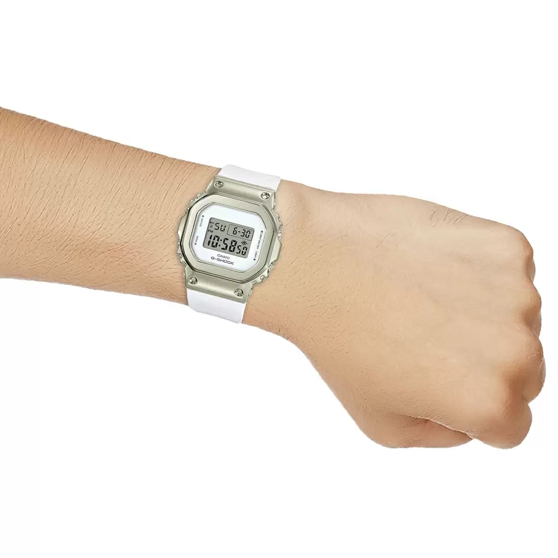 RELOJ DIGITAL PARA MUJER CASIO G-SHOCK GM-S5600G-7DR - BLANCO