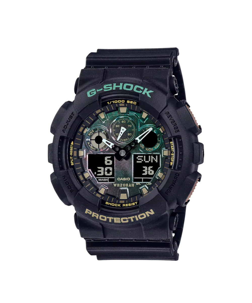 RELOJ ANÁLOGO DIGITAL PARA HOMBRE CASIO G-SHOCK GA-100RC-1ADR - NEGRO