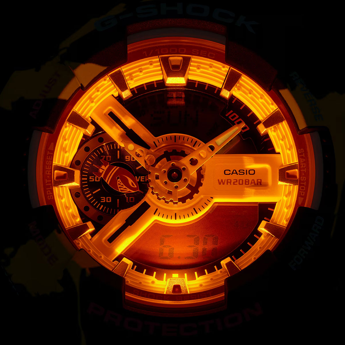 RELOJ ANÁLOGO DIGITAL PARA HOMBRE CASIO G-SHOCK GA-110LL-1ADR - NEGRO