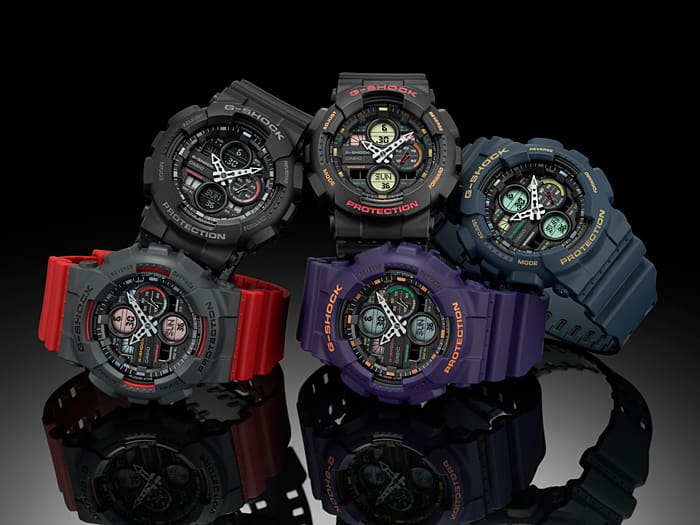 RELOJ ANÁLOGO DIGITAL PARA HOMBRE CASIO G-SHOCK GA-140-6ADR - MORADO