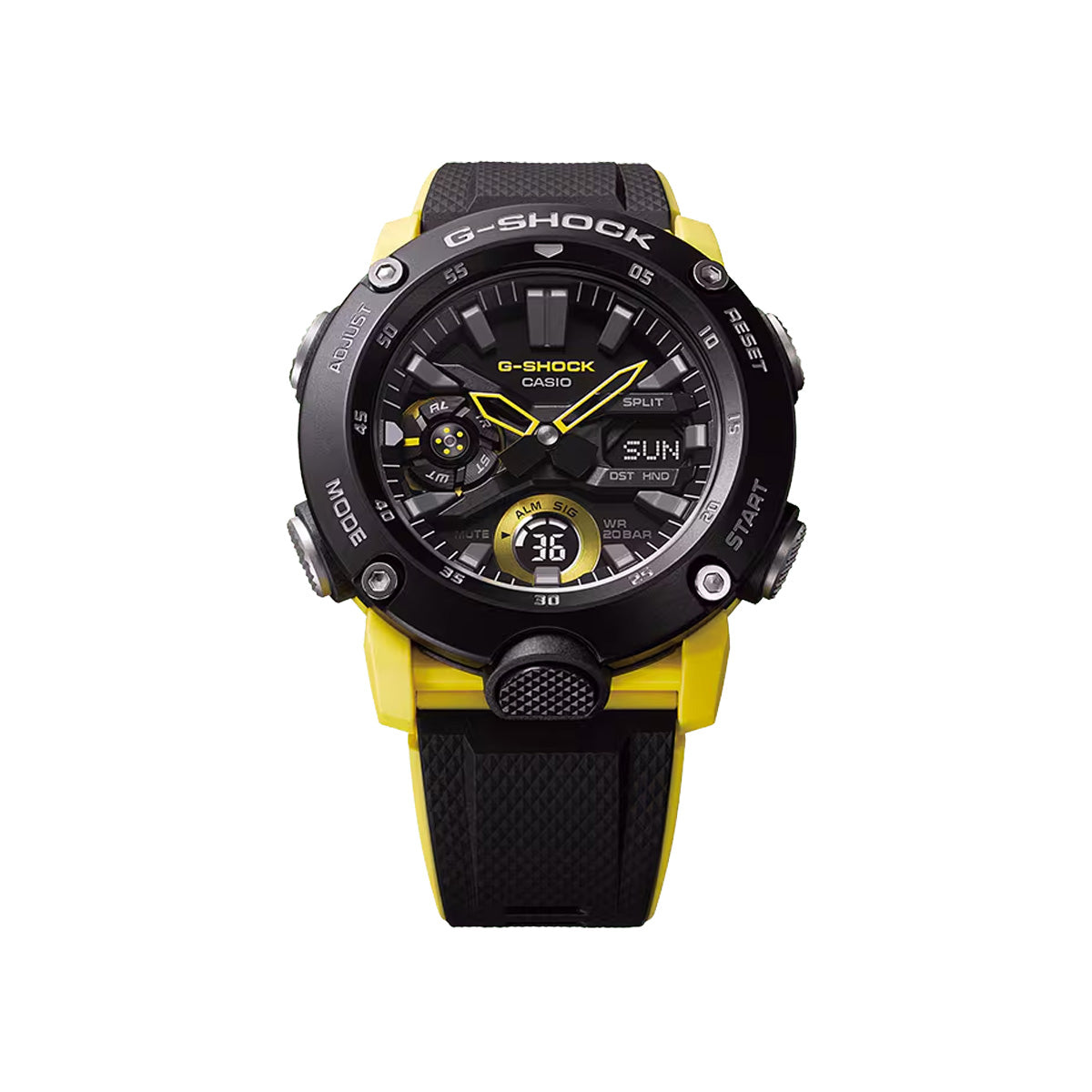 RELOJ ANÁLOGO DIGITAL PARA HOMBRE CASIO G-SHOCK GA-2000-1A9DR - NEGRO