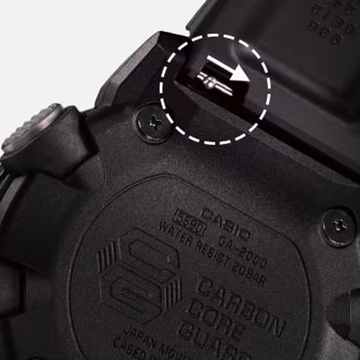 RELOJ ANÁLOGO DIGITAL PARA HOMBRE CASIO G-SHOCK GA-2000-1A9DR - NEGRO