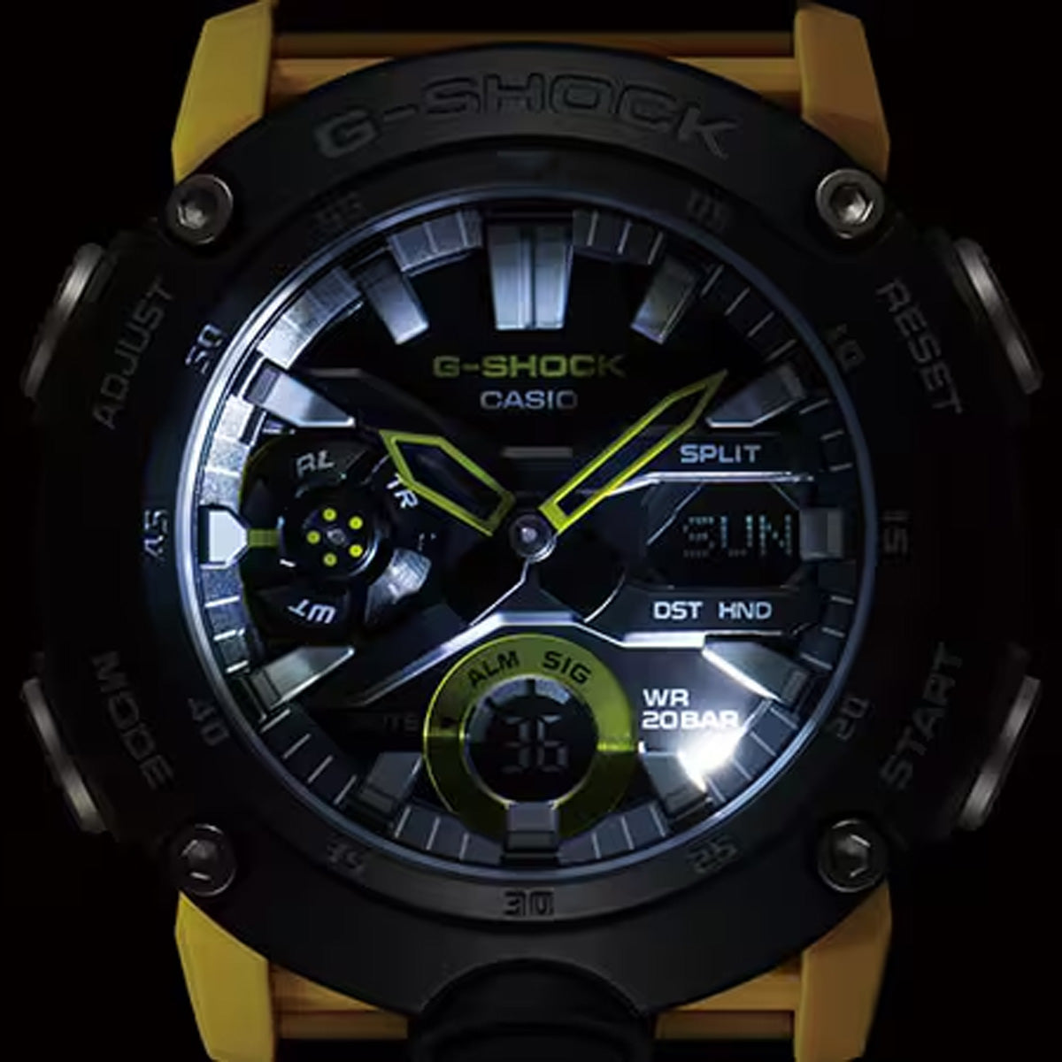 RELOJ ANÁLOGO DIGITAL PARA HOMBRE CASIO G-SHOCK GA-2000-1A9DR - NEGRO