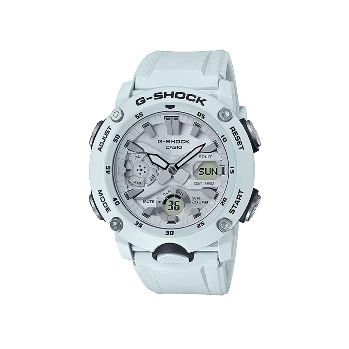 CASIO G-SHOCK GA-2000S-7ADR – RELOJ ANÁLOGO DIGITAL PARA HOMBRE – BLANCO
