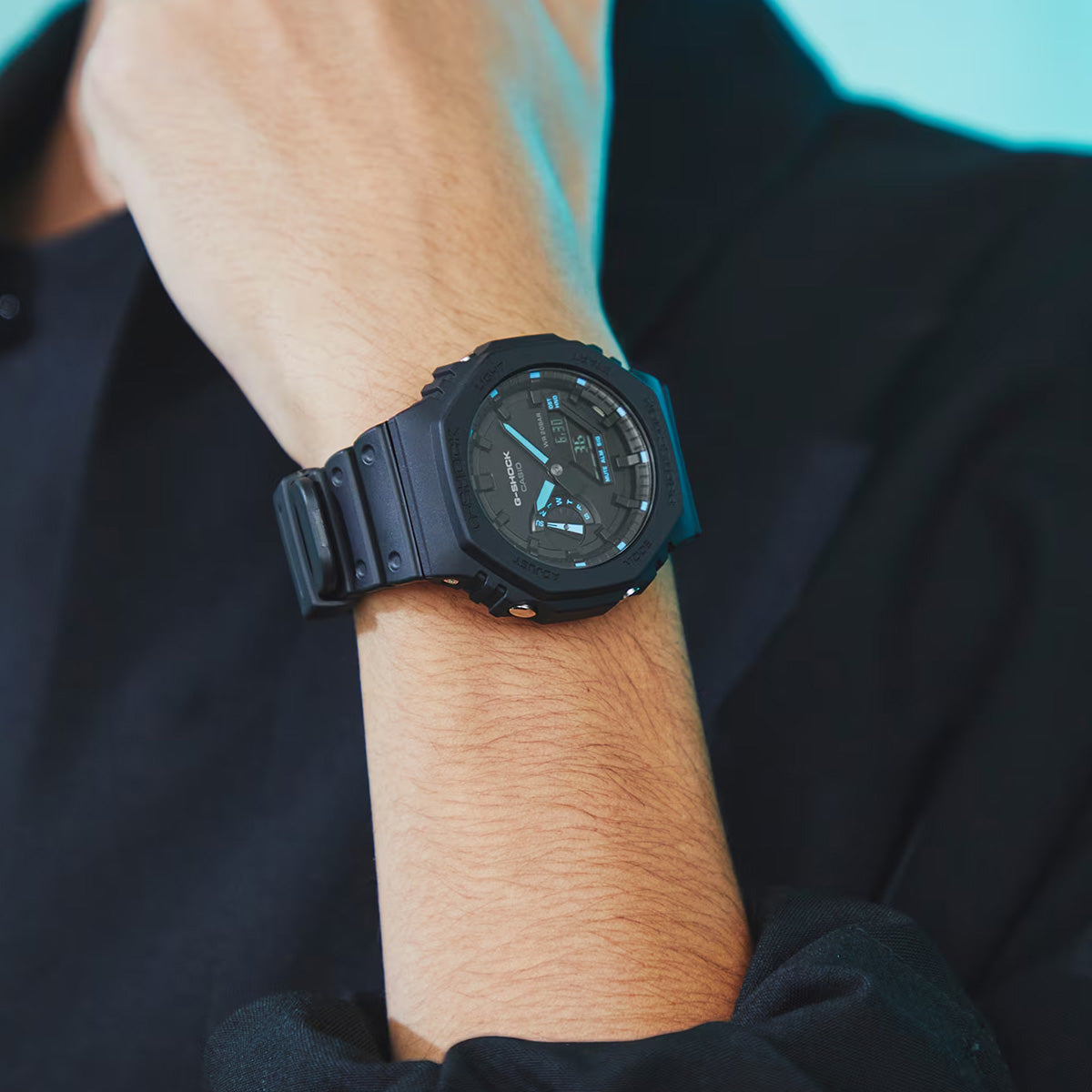 RELOJ ANÁLOGO DIGITAL PARA HOMBRE CASIO G-SHOCK GA-2100-1A2DR - NEGRO