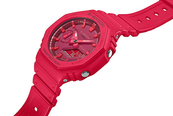 CASIO G-SHOCK GA-2100-4ADR – RELOJ ANÁLOGO DIGITAL PARA HOMBRE – ROJO
