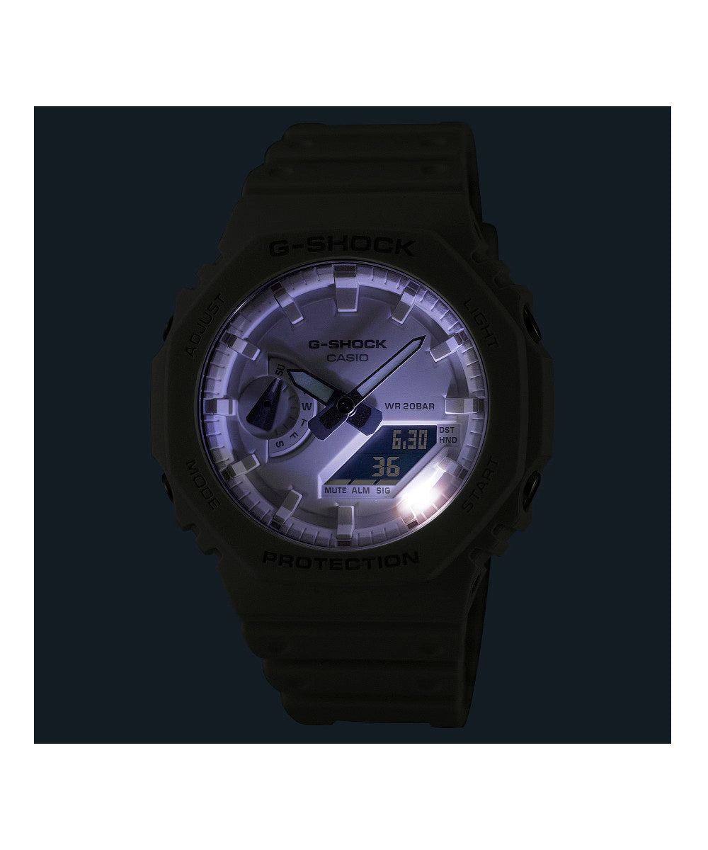 RELOJ CASIO G-SHOCK GA-2100-7A7DR- BLANCO