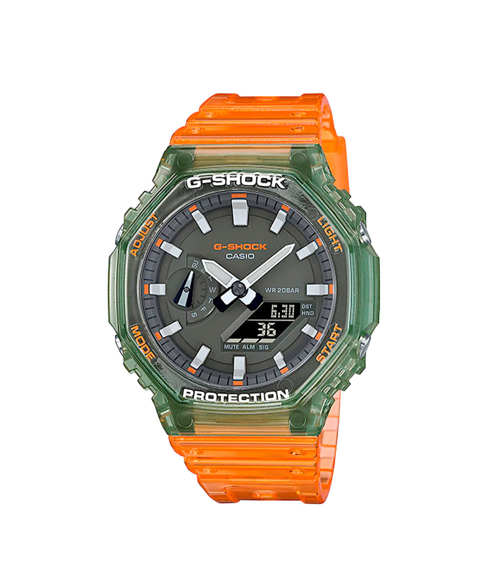 RELOJ CASIO G-SHOCK GA-2100HC-4ADR- NARANJADO