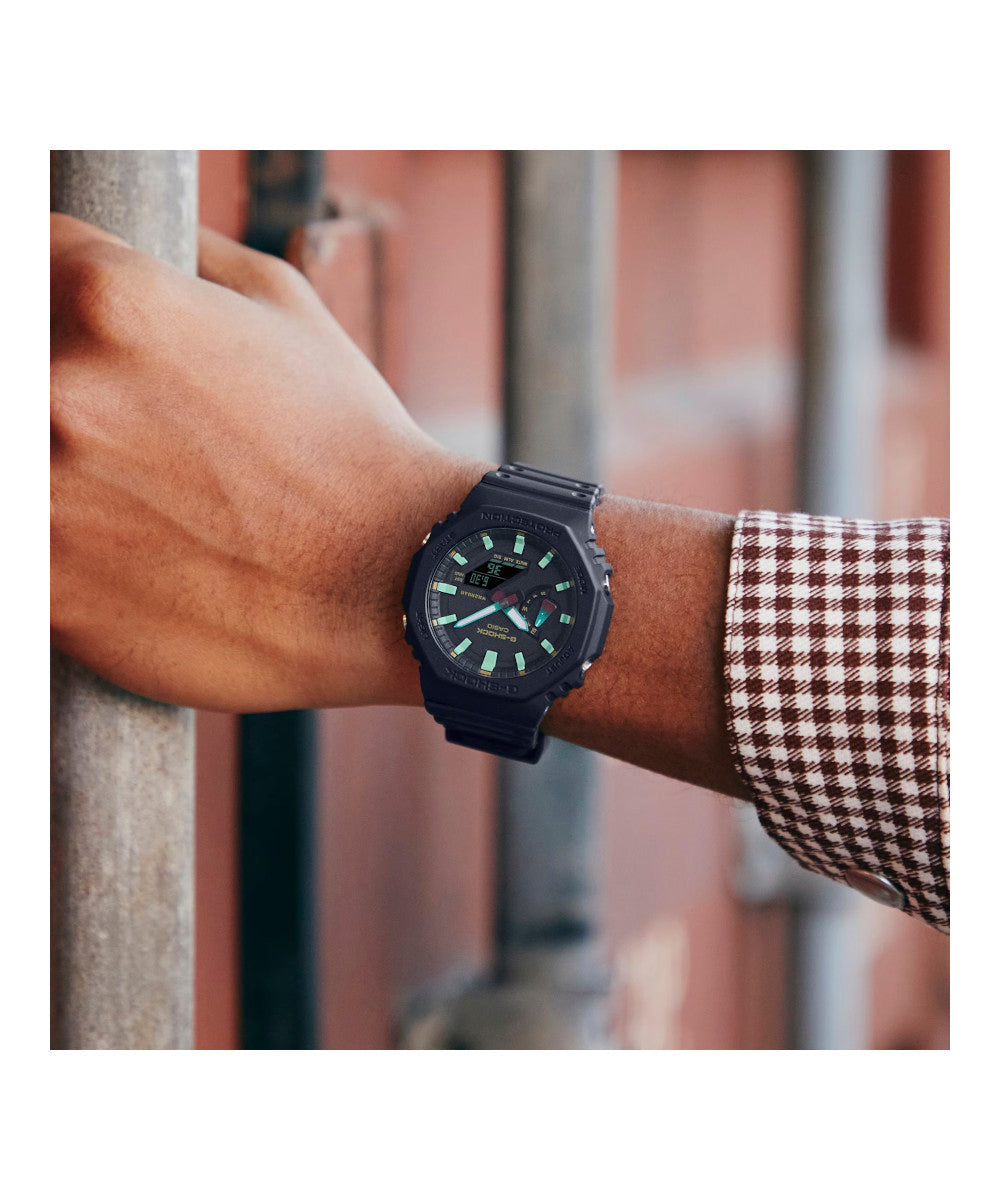 RELOJ ANÁLOGO DIGITAL PARA HOMBRE CASIO G-SHOCK GA-2100RC-1ADR - NEGRO