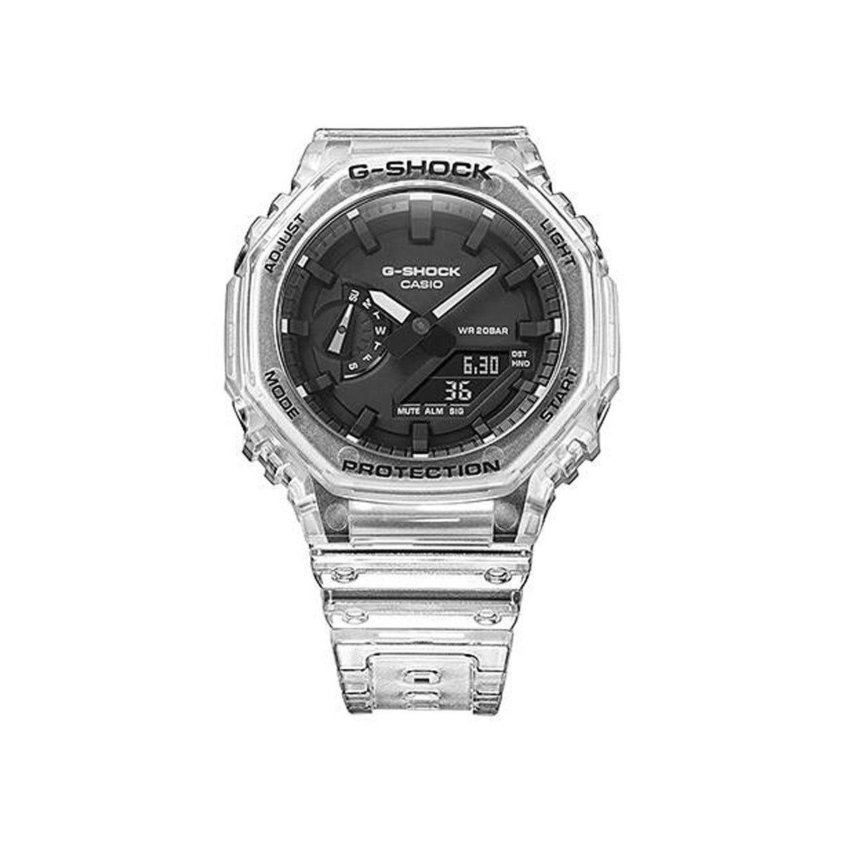 CASIO G-SHOCK GA-2100SKE-7ADR – RELOJ ANÁLOGO DIGITAL PARA HOMBRE – TRANSPARENTE