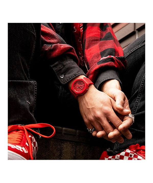 CASIO G-SHOCK GA-2100-4ADR – RELOJ ANÁLOGO DIGITAL PARA HOMBRE – ROJO