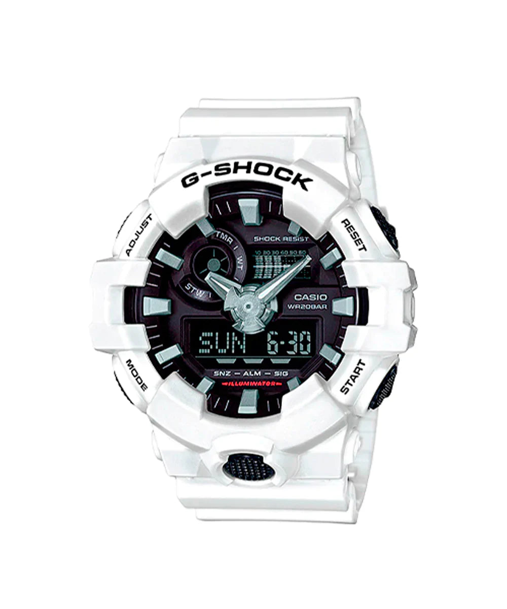 RELOJ ANÁLOGO DIGITAL PARA HOMBRE CASIO G-SHOCK GA-700-7ADR - BLANCO