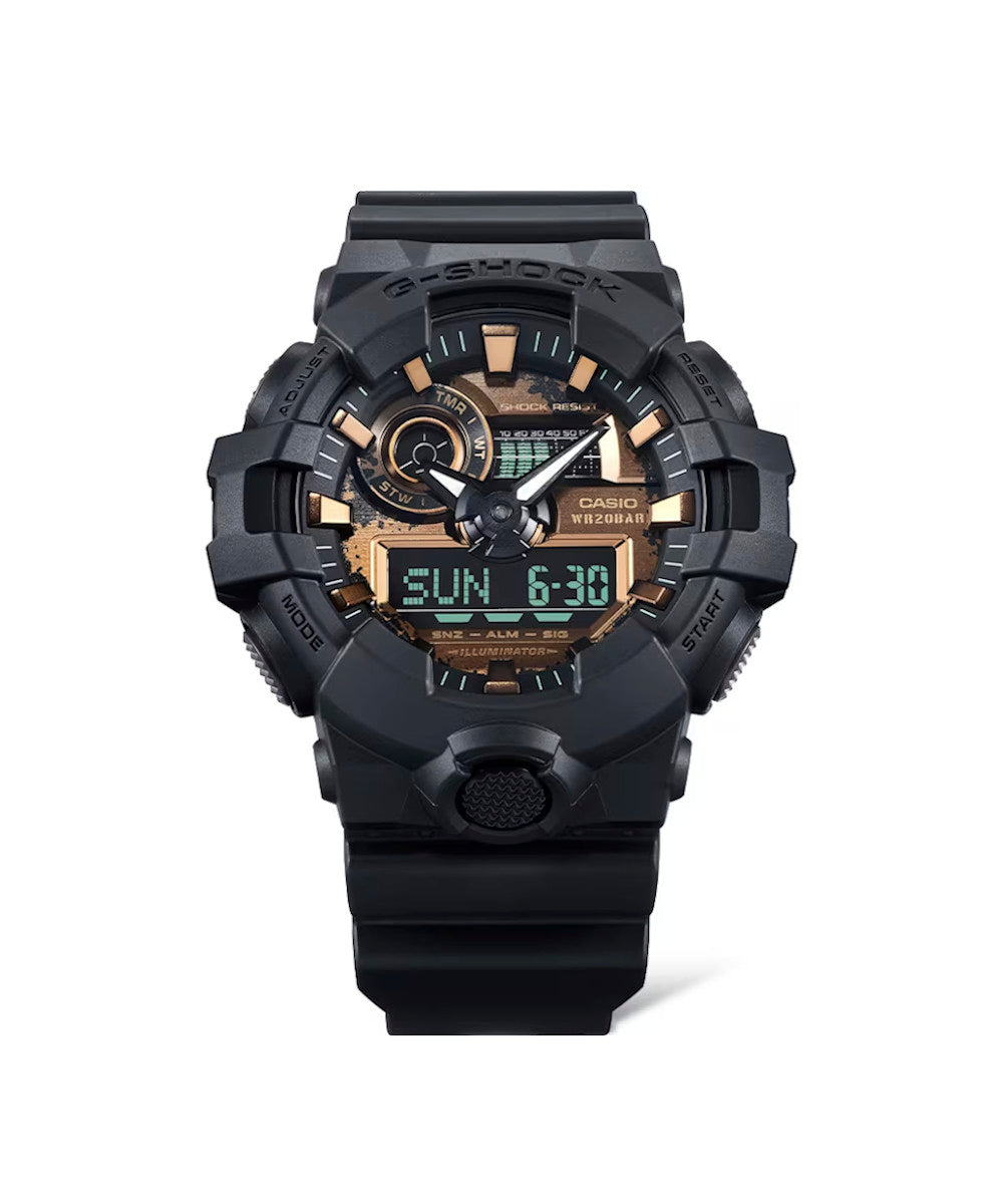 RELOJ ANÁLOGO DIGITAL PARA HOMBRE CASIO G-SHOCK GA-700RC-1ADR - NEGRO